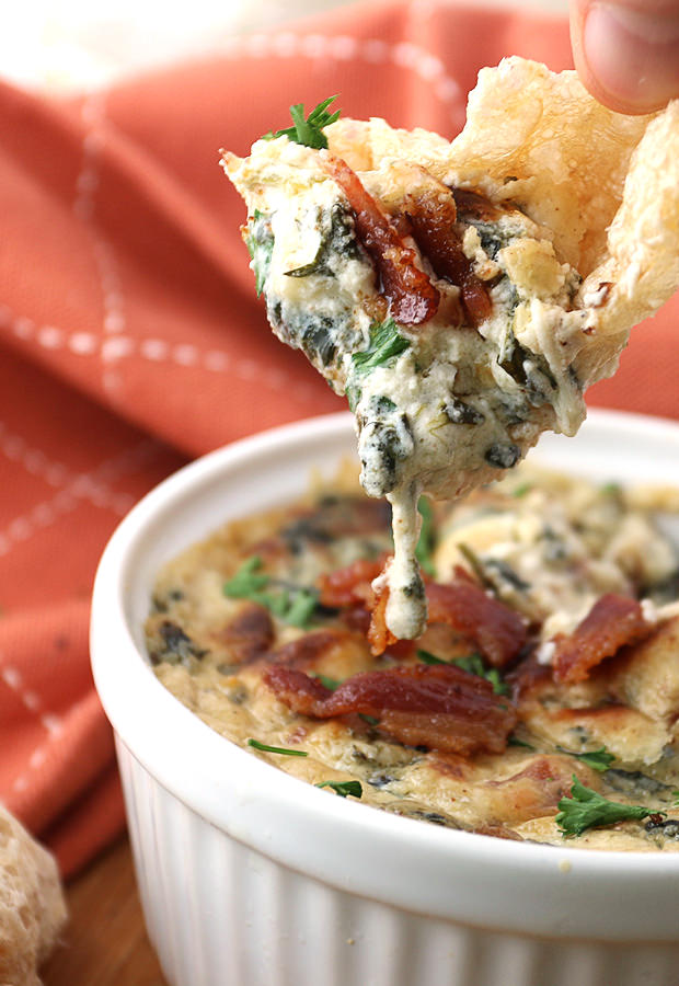 Bacon and Roasted Garlic Spinach Dip  Ruled Me